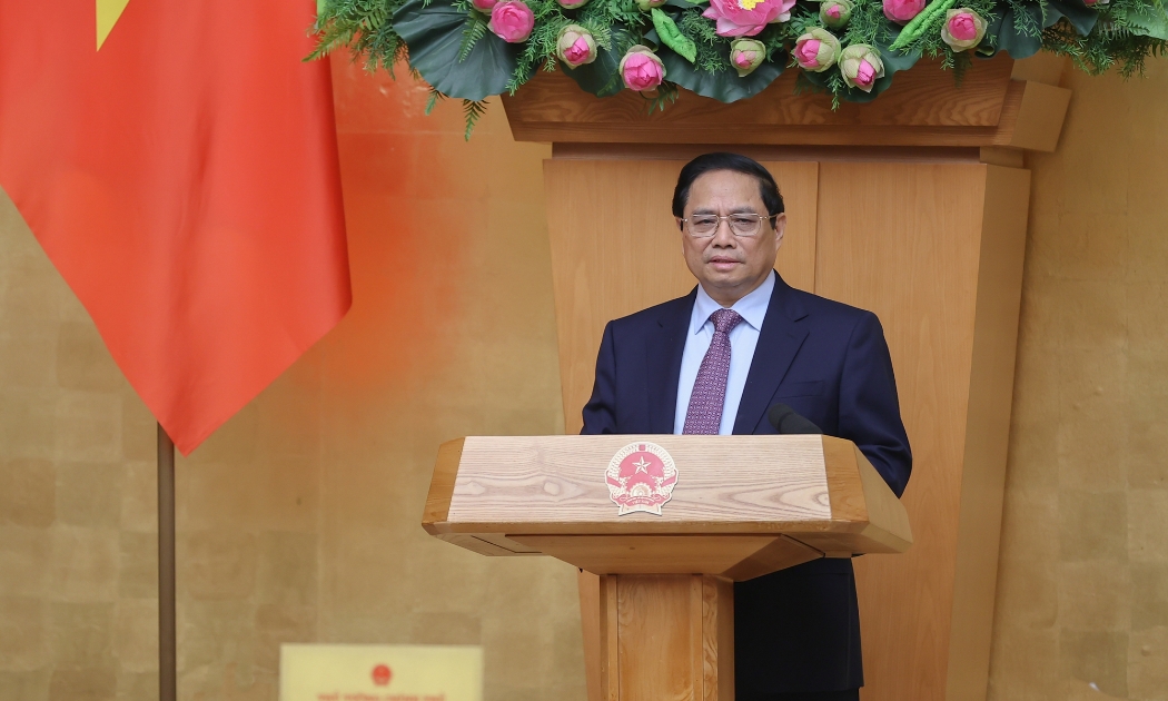 Thủ tướng Phạm Minh Chính phát biểu tại cuộc họp - Ảnh: VGP