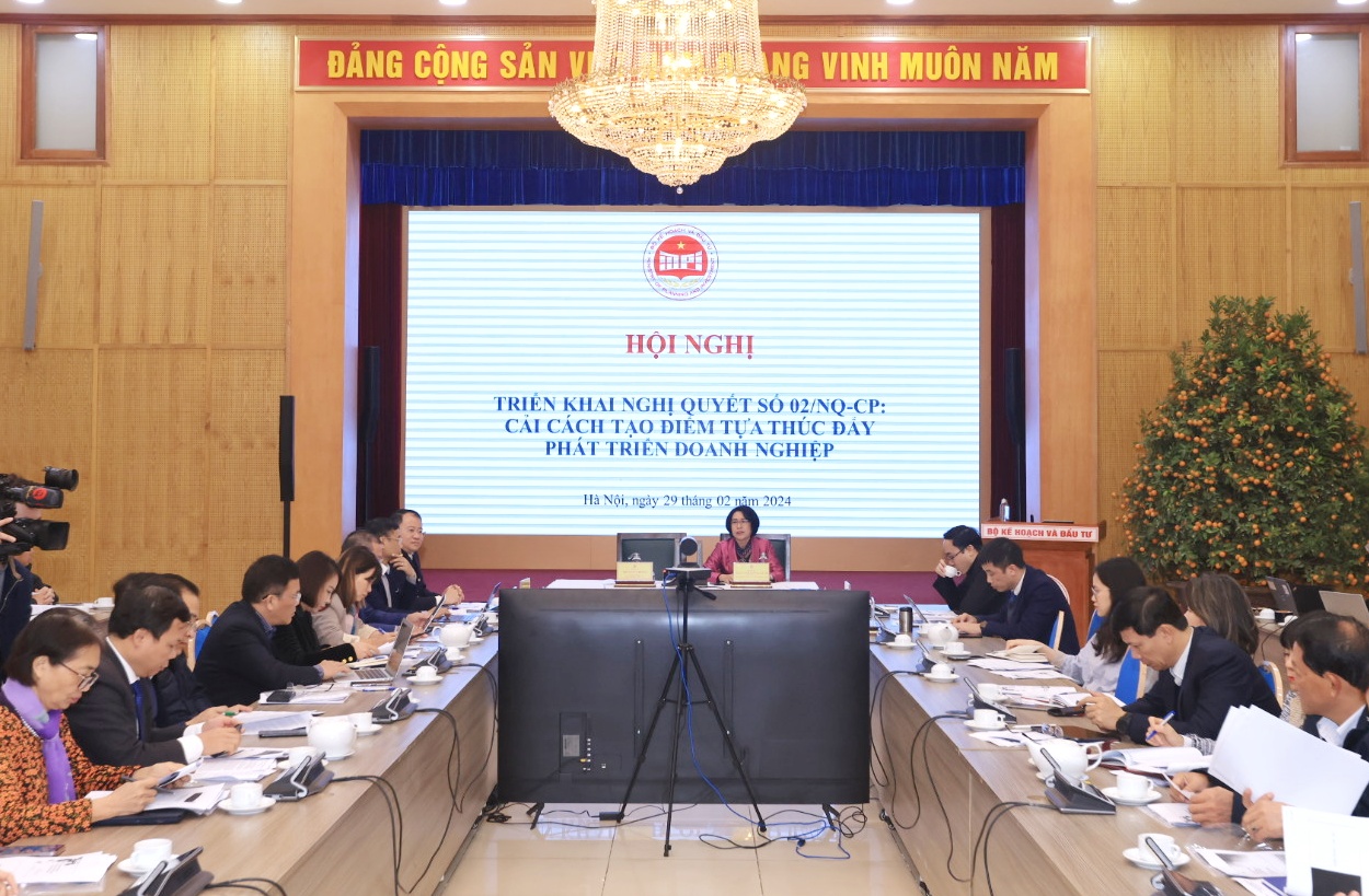 Hội nghị Triển khai Nghị quyết 02/NQ-CP do Viện Nghiên cứu quản lý kinh tế Trung ương (CIEM - Bộ Kế hoạch và Đầu tư) tổ chức ngày 29/2.