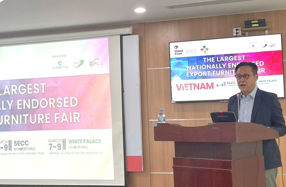 Ông Nguyễn Quốc Khanh, Chủ tịch Hawa, kỳ vọng xuất khẩu gỗ năm 2024 sẽ khởi sắc.