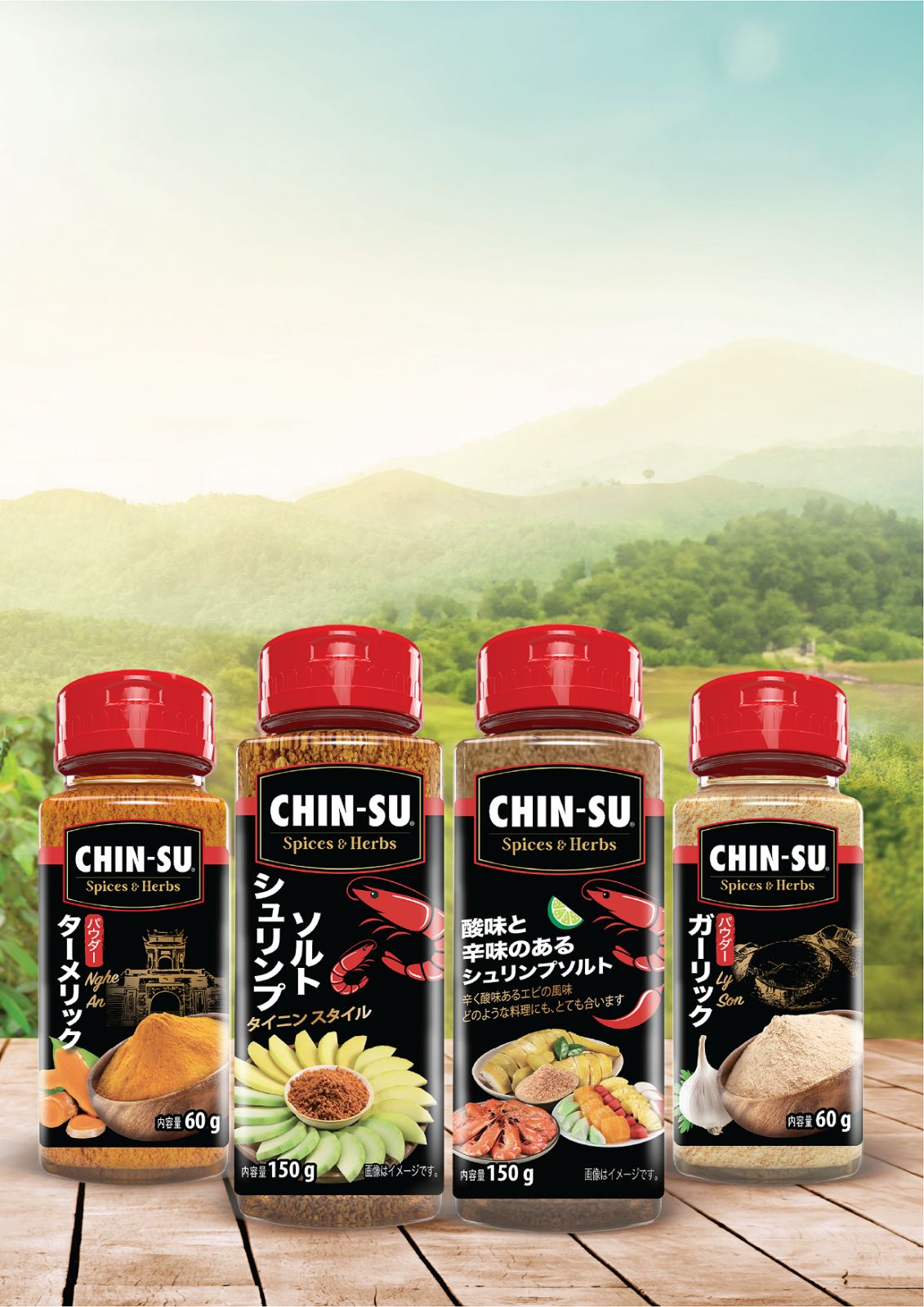 Bộ gia vị bột & hạt đặc sản CHIN-SU lần đầu tiên có mặt tại Foodex.