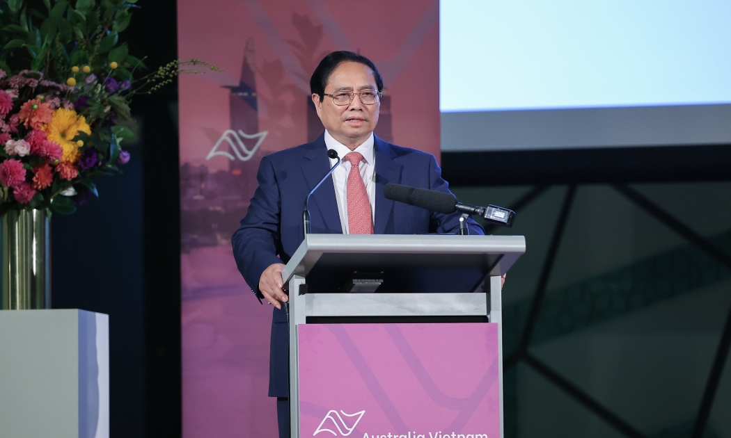 Thủ tướng Phạm Minh Chính phát biểu tại diễn đàn - Ảnh: VGP