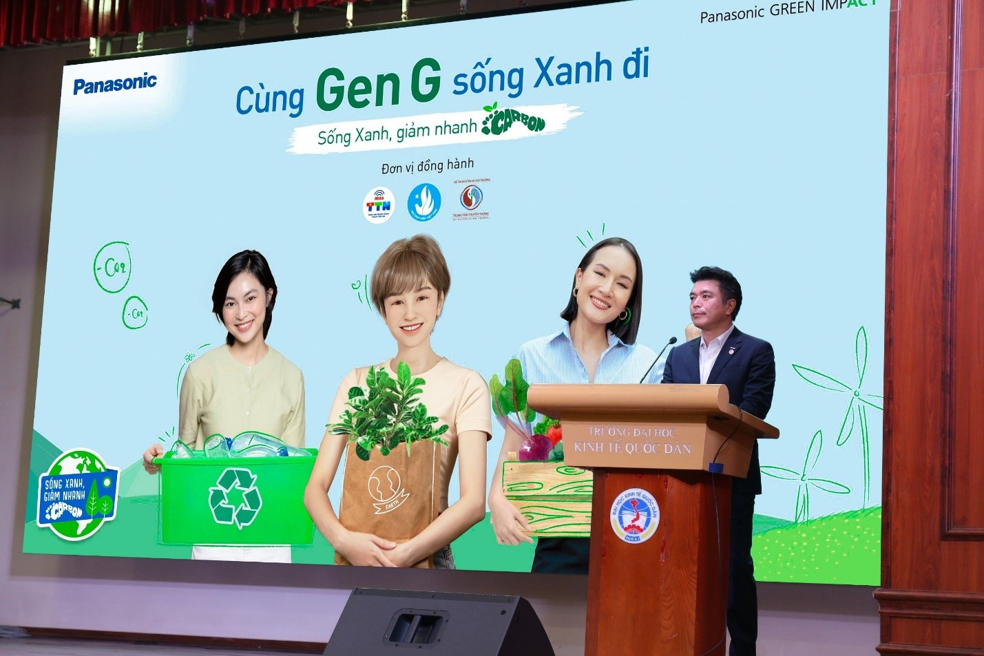 Ông Marukawa Yoichi - Tổng giám đốc Panasonic Việt Nam phát biểu tại sự kiện khởi động chiến dịch “Cùng Gen G sống Xanh đi”. Nguồn: Panasonic.