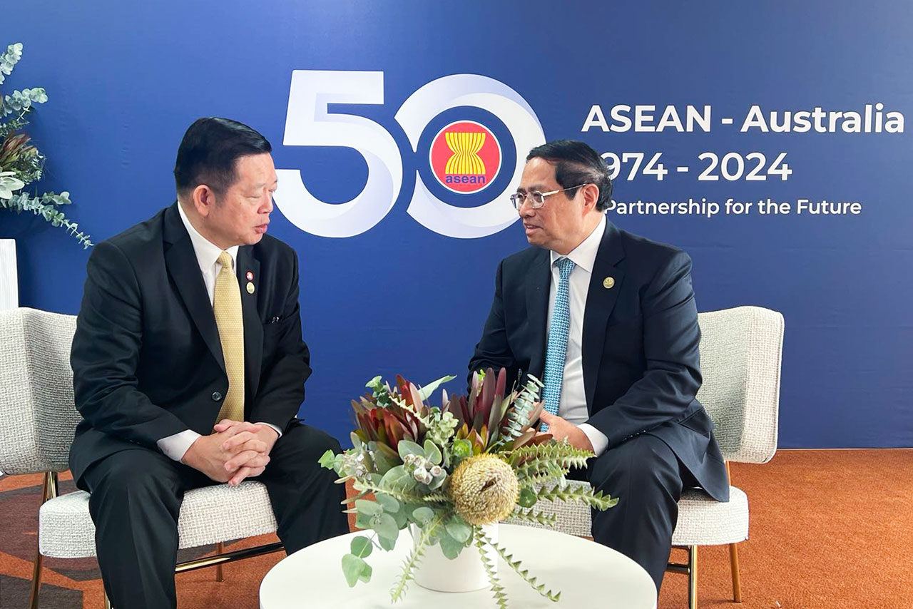 Thủ tướng Phạm Minh Chính gặp Tổng Thư ký ASEAN - Ảnh: VGP