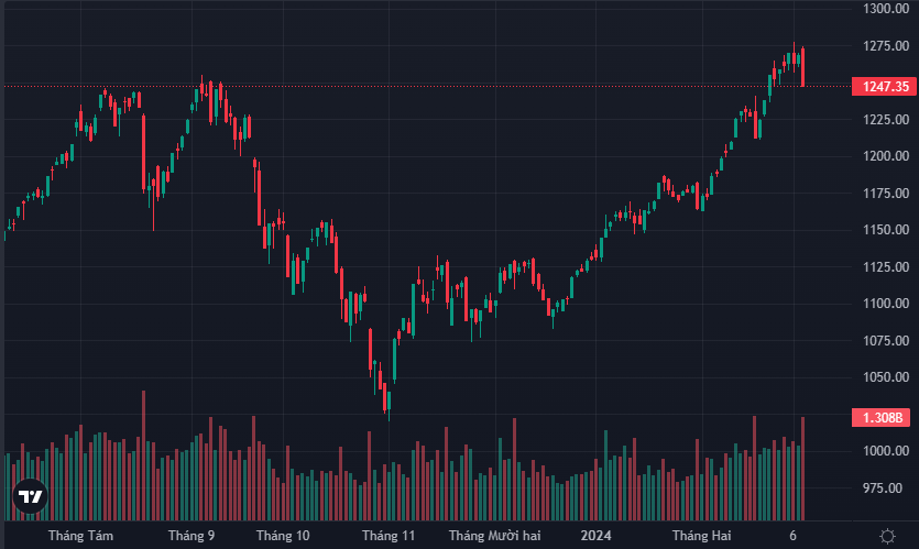 VN-Index có phiên giảm kỷ lục kể từ tháng 8 năm ngoái.
