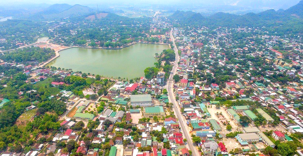 Toàn cảnh thị trấn Quỳ Hợp. Ảnh Báo Nghệ An