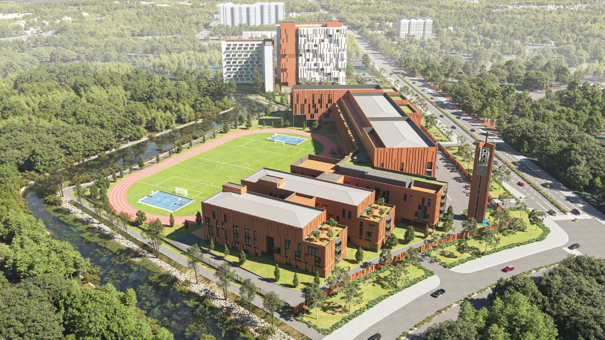 Trường Nội tr&uacute; Song ngữ Quốc tế EMASI Plus - Waterpoint Campus c&oacute; vốn đầu tư giai đoạn 1 l&ecirc;n đến 750 tỷ đồng.