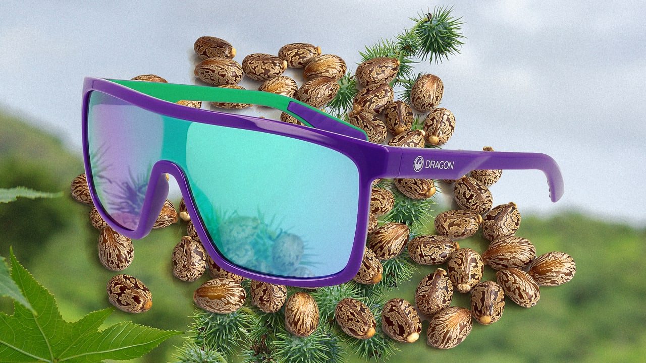 Với c&ocirc;ng ty sản xuất k&iacute;nh mắt Marchon, một trong những chất thay thế nhựa th&agrave;nh c&ocirc;ng nhất được l&agrave;m từ dầu của hạt thầu dầu.