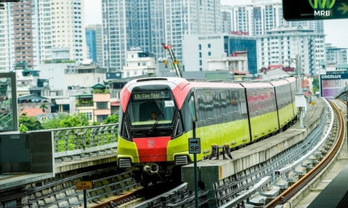 Chạy thử đoạn trên cao metro Nhổn - ga Hà Nội tới cuối tháng 4/2024