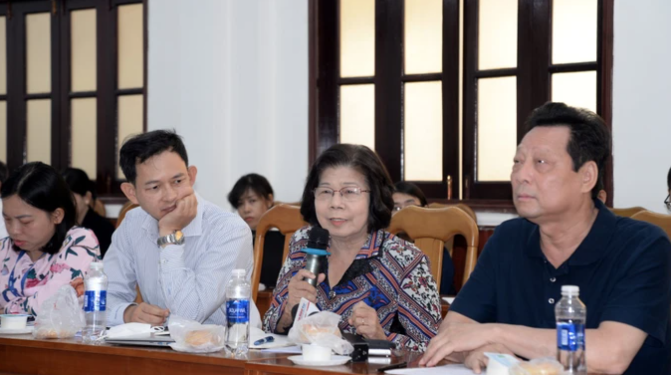Bà Vũ Kim Hạnh, Chủ tịch Hội Doanh nghiệp hàng Việt Nam chất lượng cao, lo lắng trước việc các công ty nước ngoài thâu tóm doanh nghiệp Việt - Ảnh: VP.