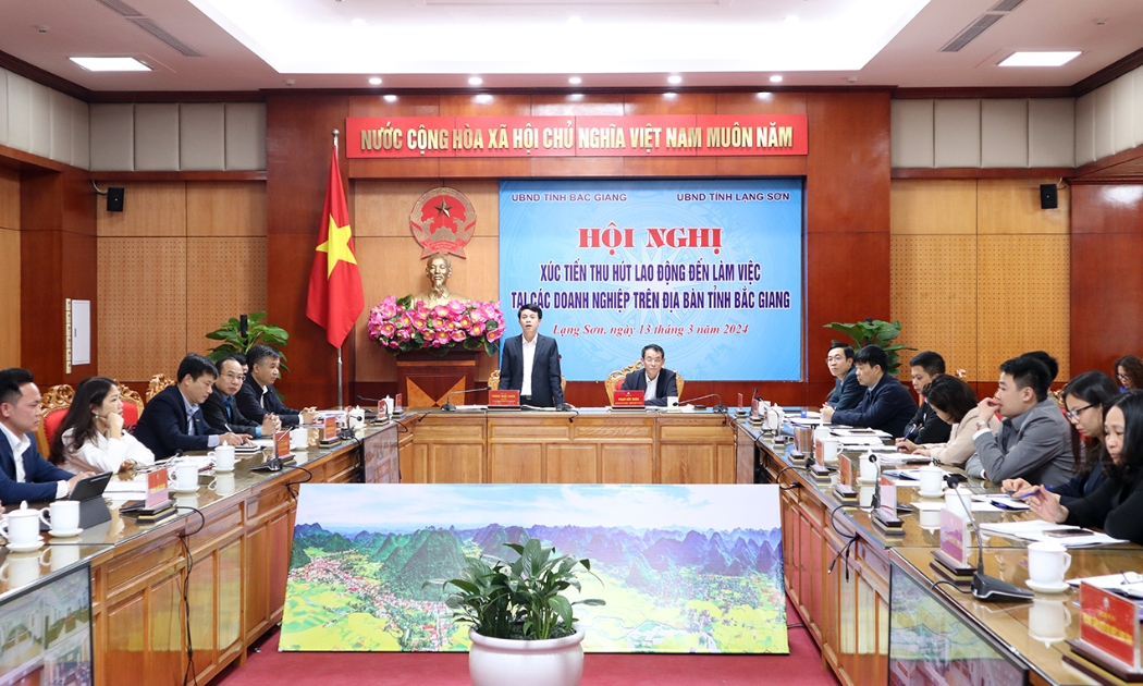 Hội nghị xúc tiến thu hút lao động giữa Bắc Giang và Lạng Sơn