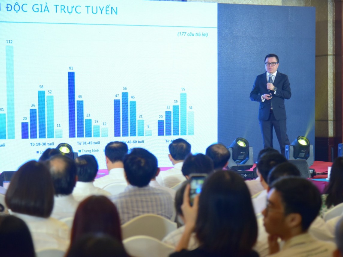 Chủ tịch Hội Nh&agrave; b&aacute;o Việt Nam L&ecirc; Quốc Minh.