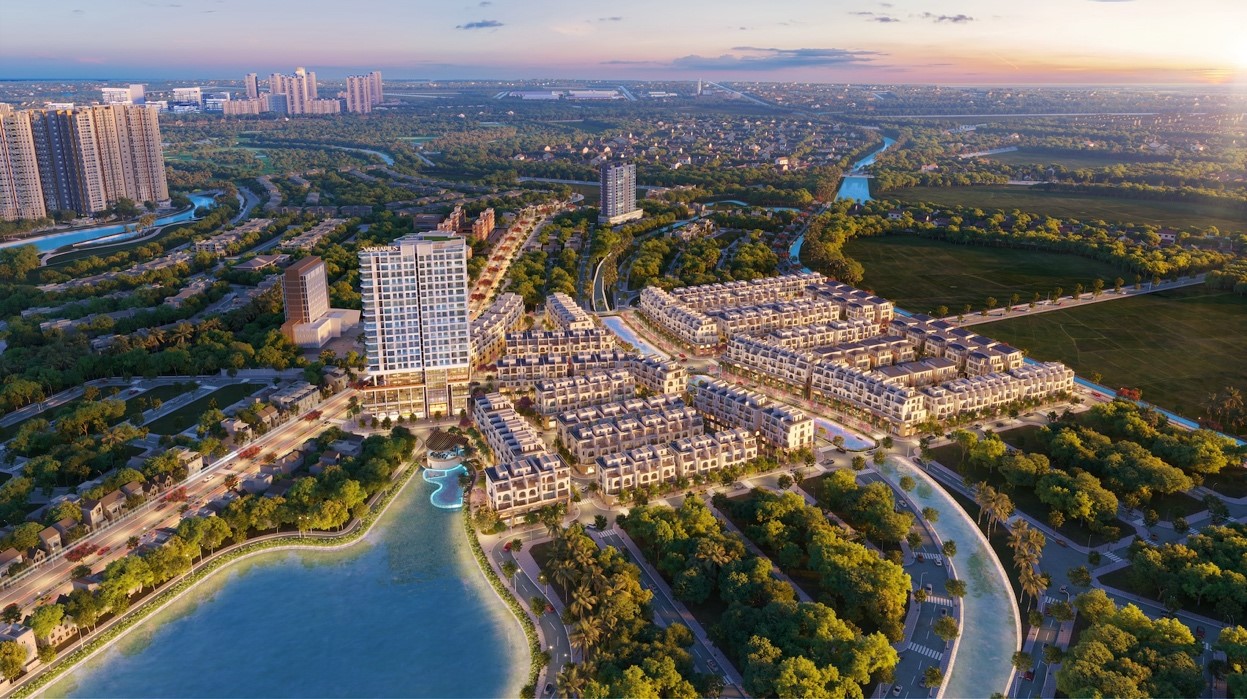 Dự án Vaquarius tại vị trí trung tâm hành chính Văn Giang. 