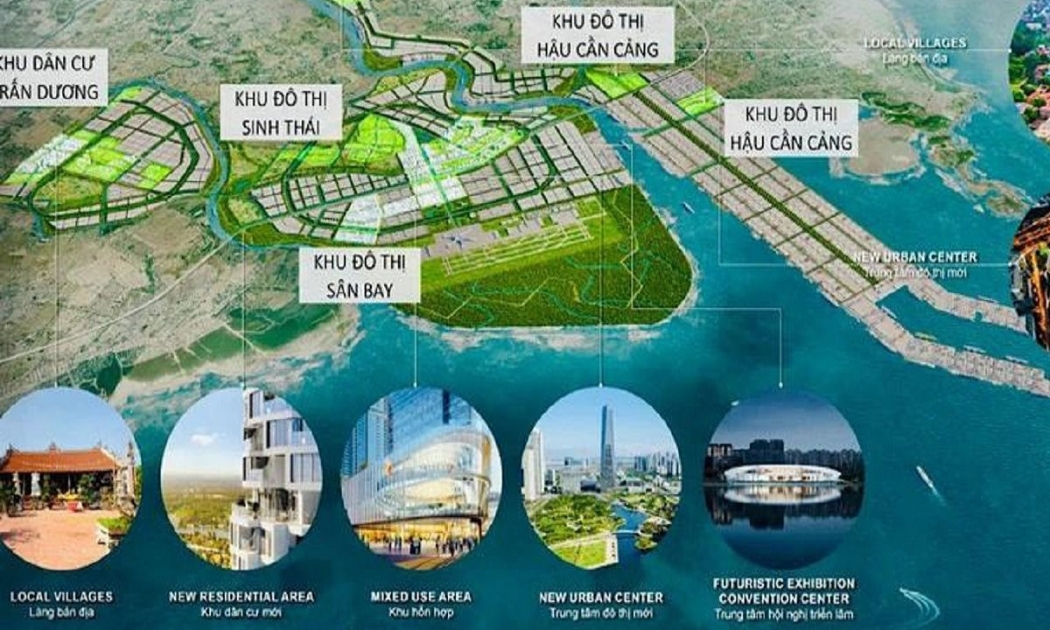 Dự kiến các phân khu trong Khu kinh tế ven biển phía Nam Hải Phòng