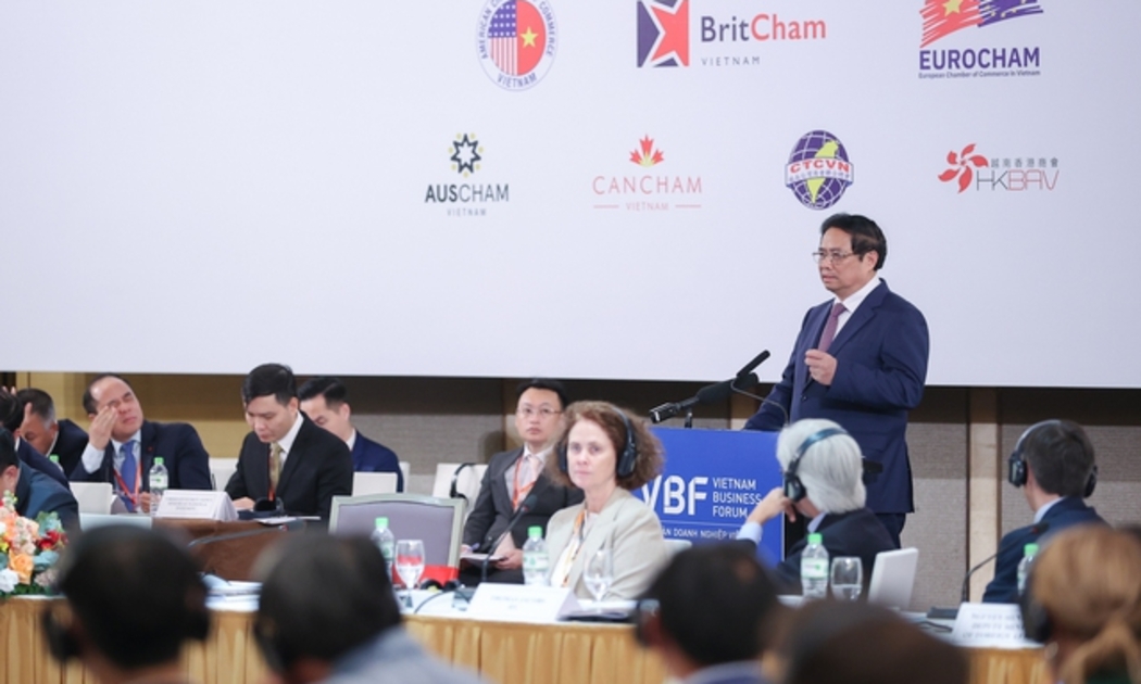 Thủ tướng Chính phủ Phạm Minh Chính phát biểu tại VBF 2024 sáng ngày 19/3/2024.