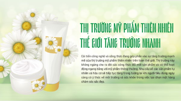 Thị trường mỹ phẩm thiên nhiên thế giới tăng trưởng nhanh