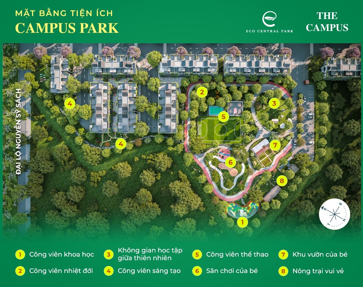 The Campus với c&ocirc;ng vi&ecirc;n chủ đề 15.000m2 lần đầu ti&ecirc;n xuất hiện tại Nghệ An.
