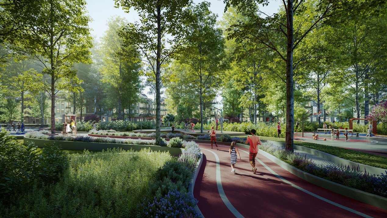 Không gian kích thích vận động, không gian của sự kết nối tình thân tại công viên The Campus.