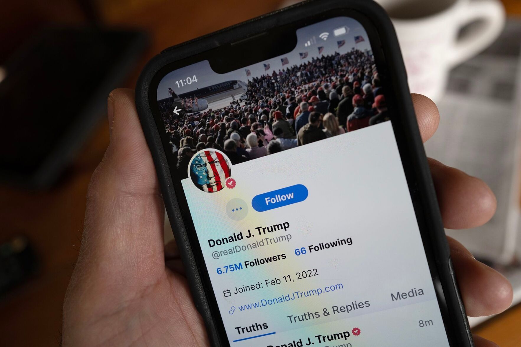 Ảnh chụp tài khoản Truth Social của ông Trump vào ngày 25/3/2024 - Ảnh: Getty Images