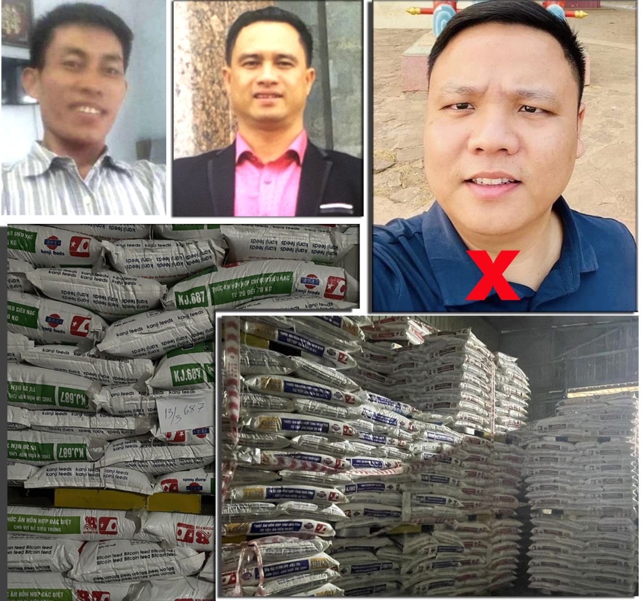 Các đối tượng Lê Thái Dương(X), Phạm Văn Thắng và Hắc Ngọc Tình cùng tang vật thu được. Ảnh Công an Thanh 