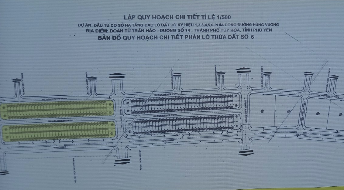 Sơ đố Quy hoạch chi tiết tỷ lệ 1/500 của khu đất sắp đấu giá - Ảnh Văn Triệu