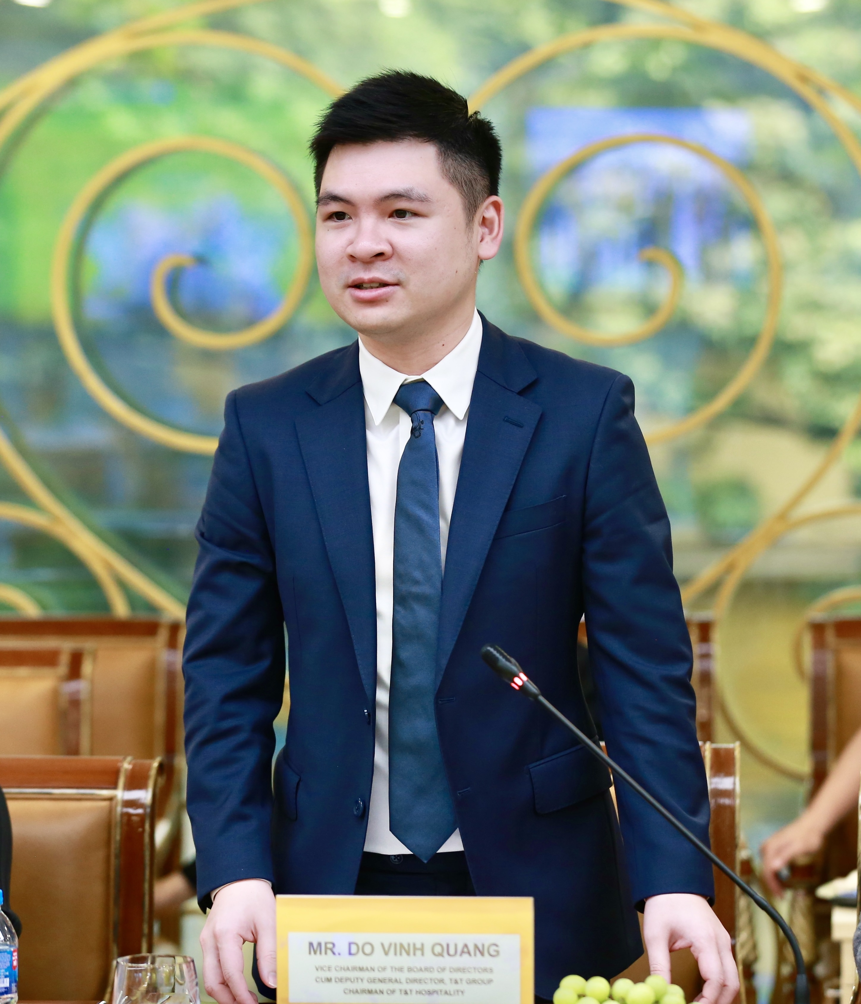 Ông Đỗ Vinh Quang, Phó Chủ tịch HĐQT Tập đoàn T&T Group, Chủ tịch Công ty T&T Hospitality phát biểu tại lễ ký kết.