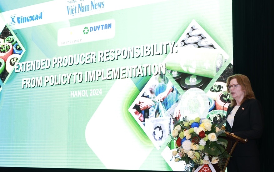 Bà Mette Moglestue Phó Đại sứ Nauy tại Việt Nam chia sẻ tại hội thảo.