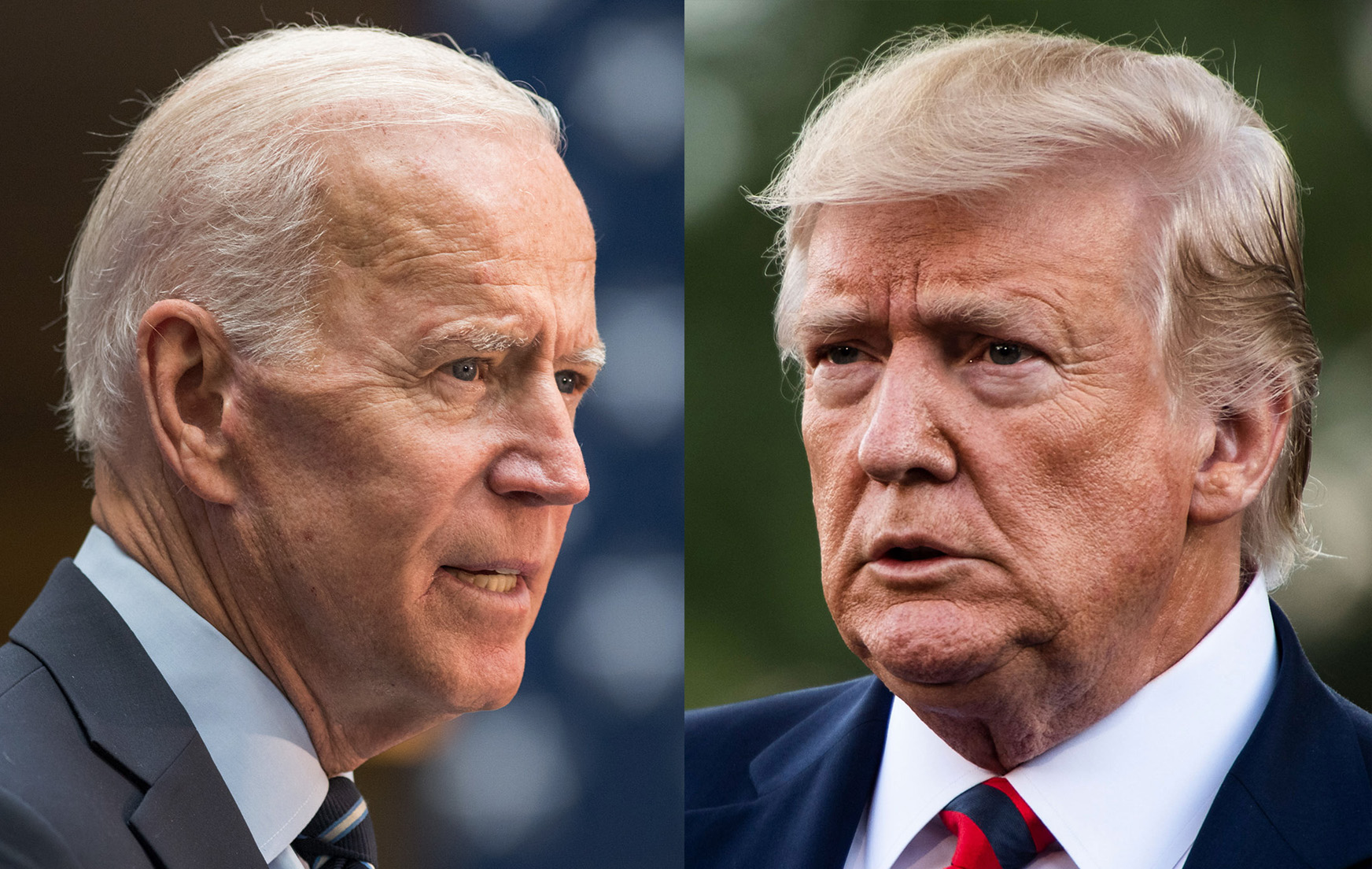 Hai ứng cử viên tổng thống Mỹ, ông Joe Biden (trái) và ông Donald Trump - Ảnh: Bloomberg.