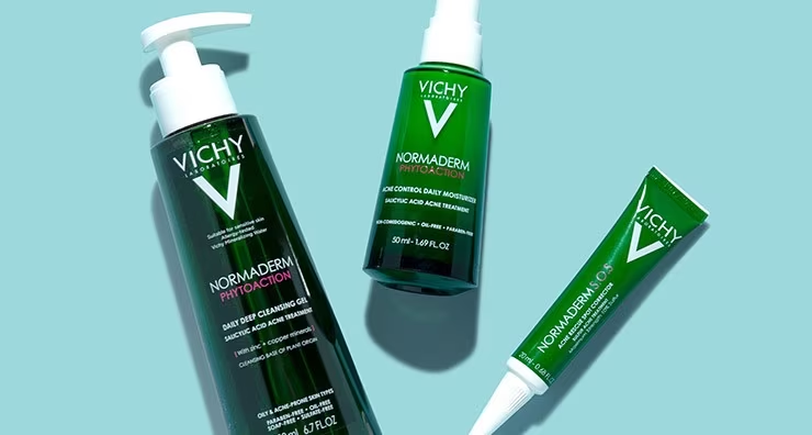 D&ograve;ng sản phẩm Normaderm từ Vichy, ứng dụng c&ocirc;ng nghệ vi sinh - phần lợi khuẩn (Probiotic Fractions) hỗ trợ t&aacute;i tạo v&agrave; l&agrave;m dịu da, gi&uacute;p da dung nạp acid tốt hơn.