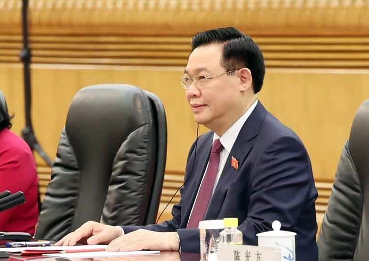 Chủ tịch Quốc hội Vương Đình Huệ phát biểu. Ảnh: Quốc hội