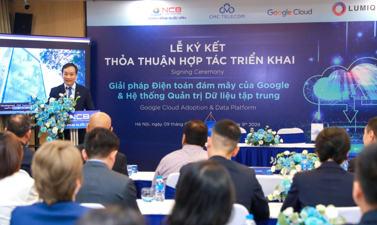 Ông Tạ Kiều Hưng - Tổng gi&aacute;m đốc NCB phát biểu tại sự kiện.