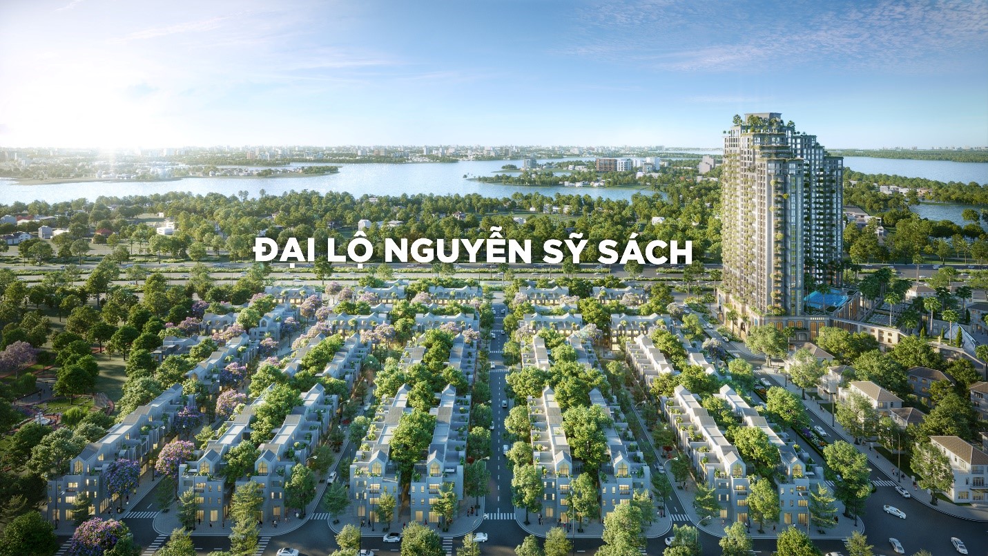 Eco Central Park nằm trên đại lộ Nguyễn Sỹ Sách rộng 70m.
