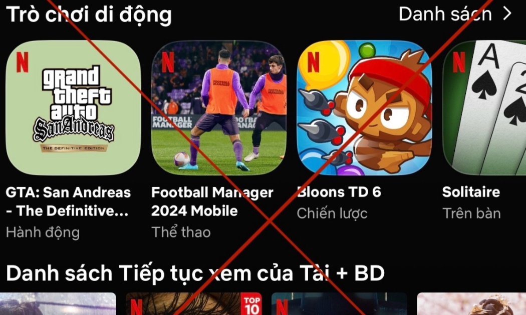 Netflix đang cung cấp nhiều trò chơi điện tử trên mạng chưa được cấp phép tại Việt Nam - Nguồn: Mic