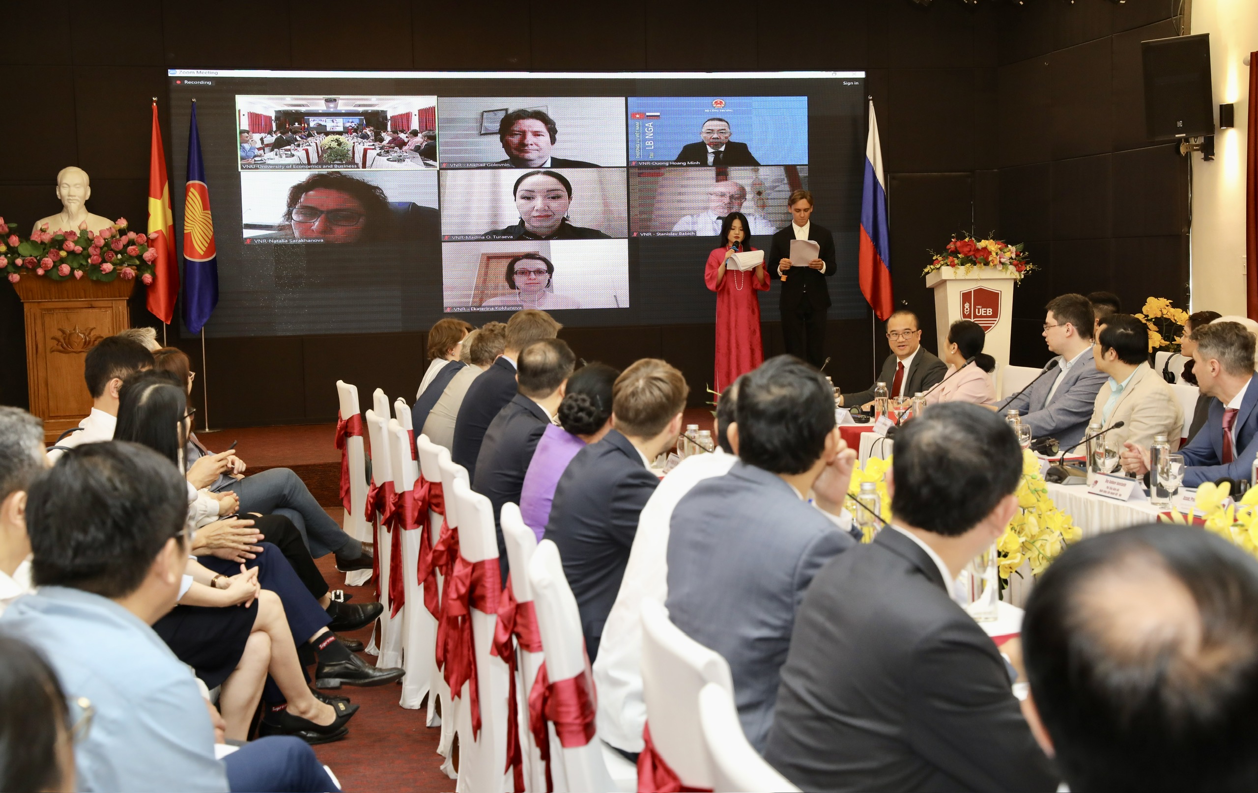 Diễn đ&agrave;n hợp t&aacute;c kinh tế ASEAN v&agrave; c&aacute;c nền kinh tế mới nổi với Li&ecirc;n bang Nga trong bối cảnh mới diễn ra v&agrave;o chiều ng&agrave;y 12/04/2024. Ảnh: Việt Dũng.