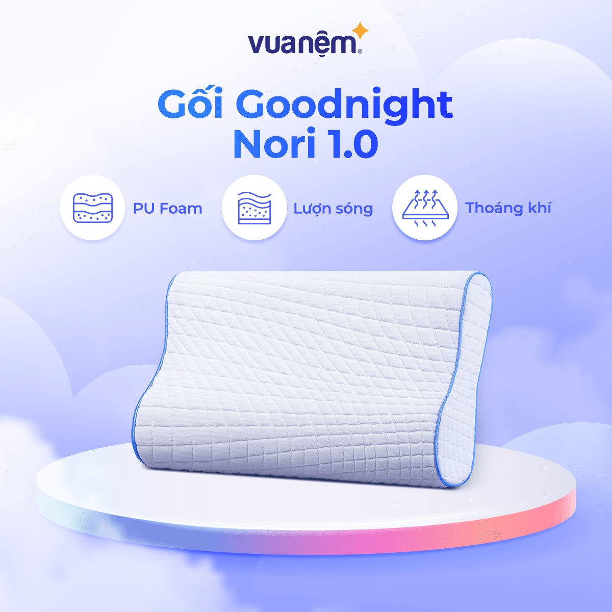 Gối công thái học Goodnight Nori.