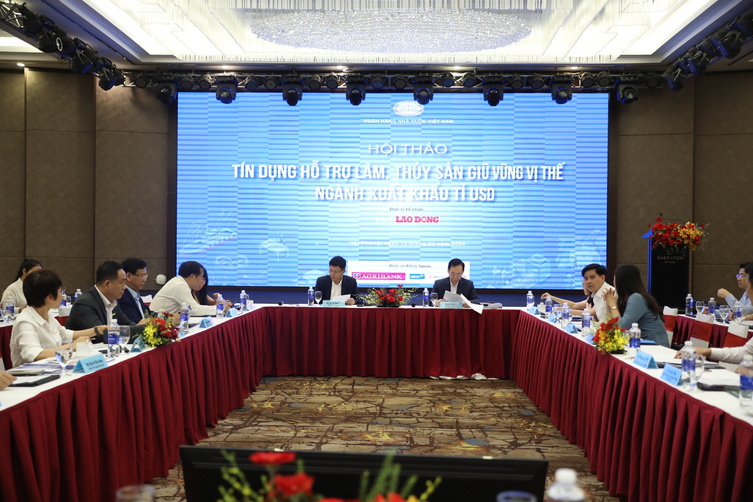 Hội thảo “tín dụng hỗ trợ lâm, thuỷ sản giữ vững vị thế ngành xuất khẩu tỷ USD” được tổ chức tại Hải Phòng chiều 12/4