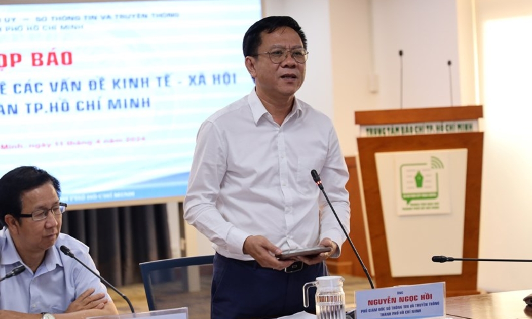 Phó Giám đốc Sở Thông tin và Truyền thông TP.HCM Nguyễn Ngọc Hồi chia sẻ Giải thưởng “Báo chí viết về Chuyển đổi số TP.HCM” chiều 11/4.