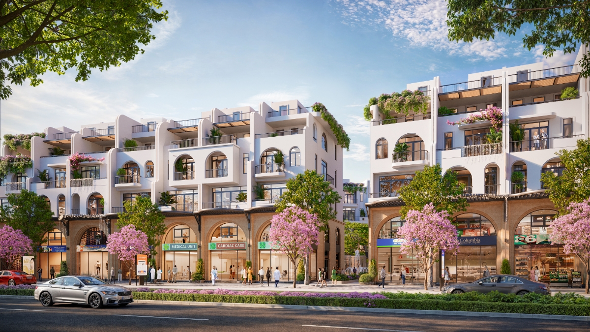 Shophouse đặc quyền hầm riêng Vaquarius.