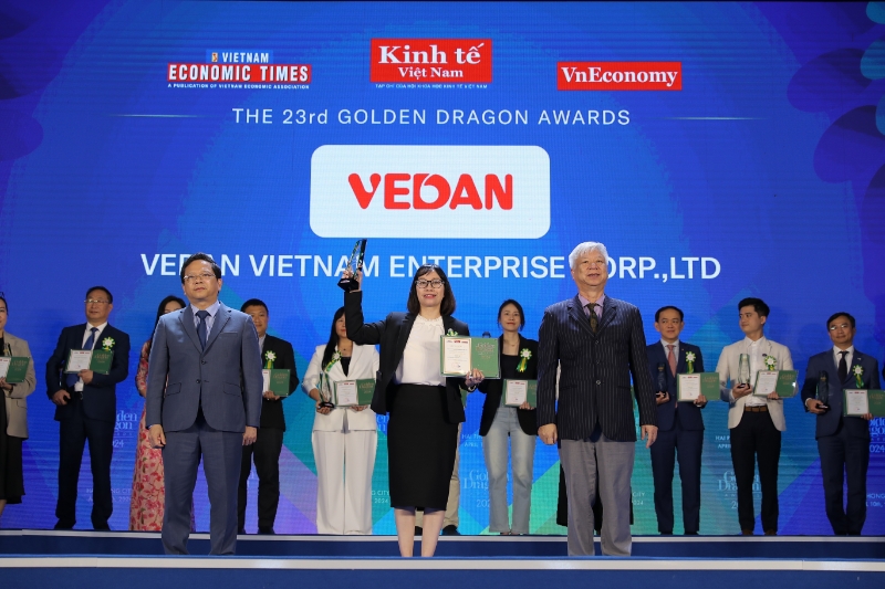 Vedan Vietnam honored for third time at Golden Dragon Awards
