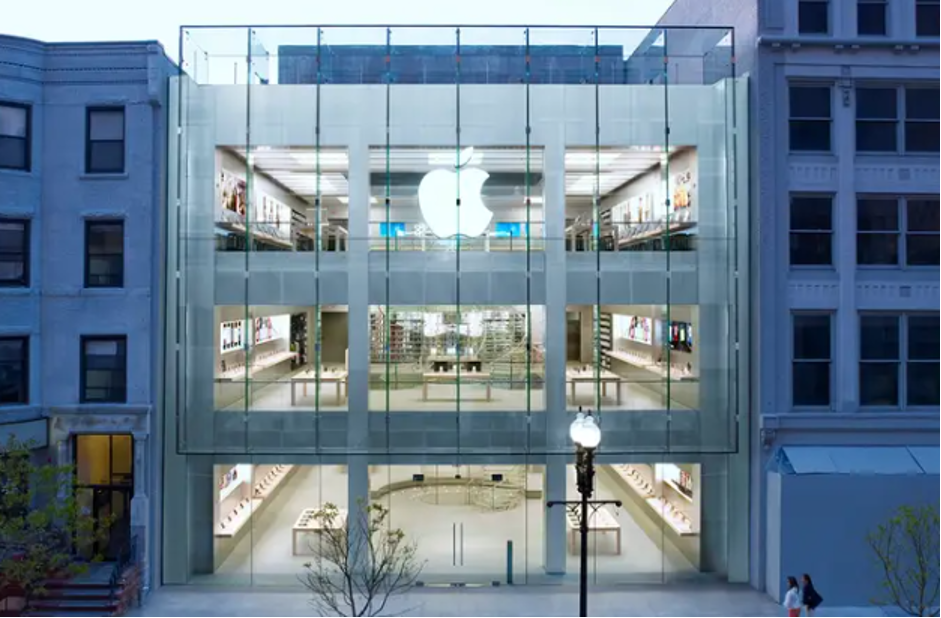 Một cửa h&agrave;ng của Apple tại Mỹ.