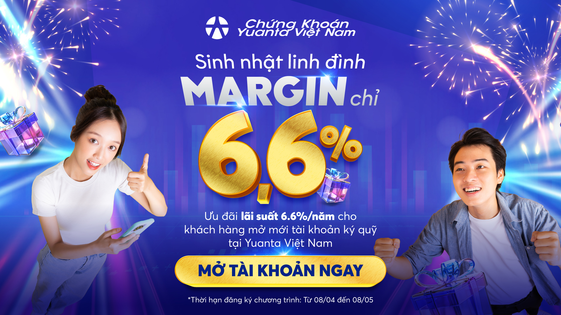 Chương trình ưu đãi lãi suất 6,6%/năm dành cho 500 khách hàng đầu tiên tham gia chương trình thành công bắt đầu từ ngày 8/4/2024.