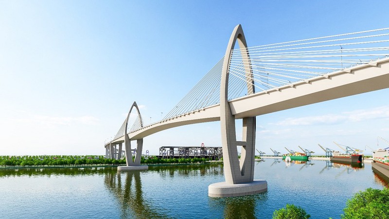 Phối cảng cầu Phước An bắc qua sông Thị Vải. Ảnh: Chủ đầu tư.