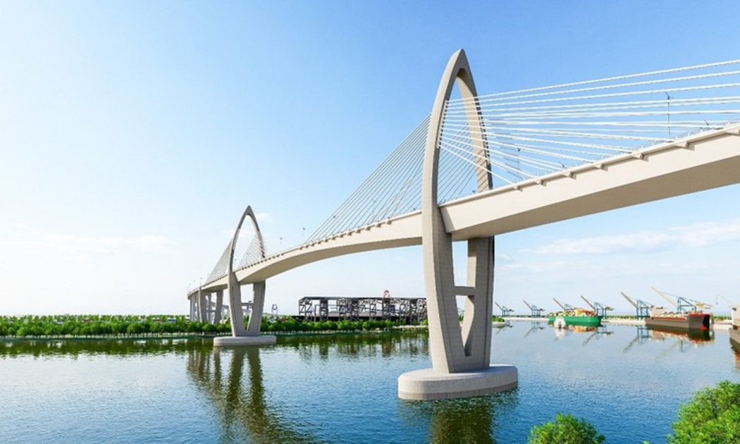 Phối cảng cầu Phước An bắc qua sông Thị Vải. Ảnh: Chủ đầu tư.
