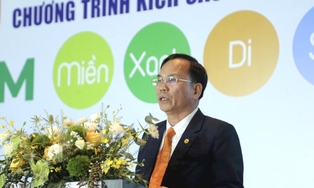 Ông Nguyễn Thạnh Hồng, Giám đốc Sở VHTT&DL tỉnh Quảng Nam thông tin về Chương trình kích cầu du lịch 2024 Quảng Nam -Miền di sản.