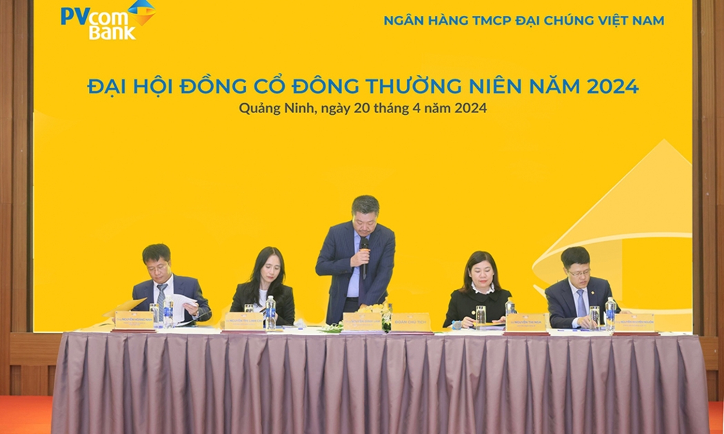 Đại hội đồng cô đông thường niên năm 2024 đã thông qua Tờ trình sửa đổi, bổ sung Điều lệ Tổ chức và Hoạt động của PVcomBank.