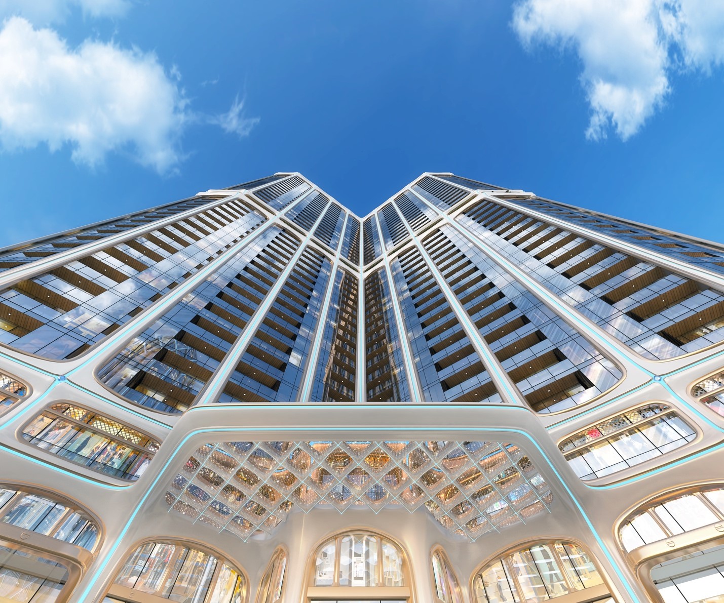 Golden Crown Hai Phong hứa hẹn thu h&uacute;t mọi &aacute;nh nh&igrave;n ngưỡng vọng với chiều cao nổi bật l&ecirc;n tới 160m, xứng danh ng&ocirc;i vương th&aacute;p căn hộ cao nhất đất Cảng.