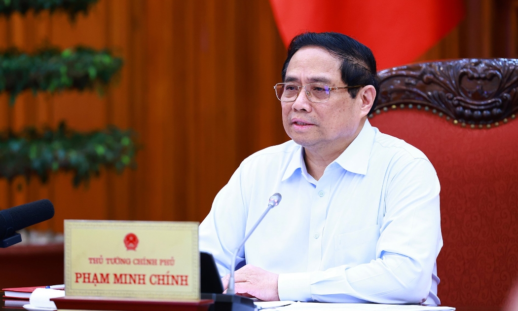 Thủ tướng Phạm Minh Chính phát biểu tại phiên họp - Ảnh: VGP
