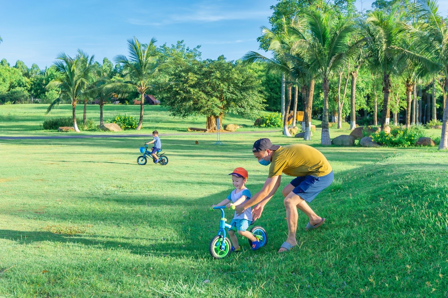 Không gian xanh kích thích cư dân, du khách vận động.