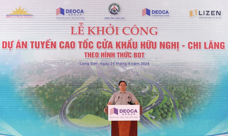 Thủ tướng Phạm Minh Chính phát lệnh khởi công dự án tuyến cao tốc cửa khẩu Hữu Nghị - Chi Lăng sáng 21/4  