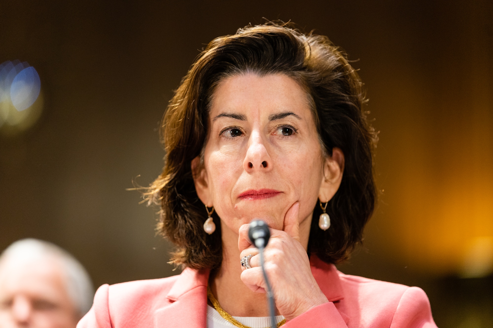 Bộ trưởng Bộ Thương mại Mỹ Gina Raimondo - Ảnh: Bloomberg.