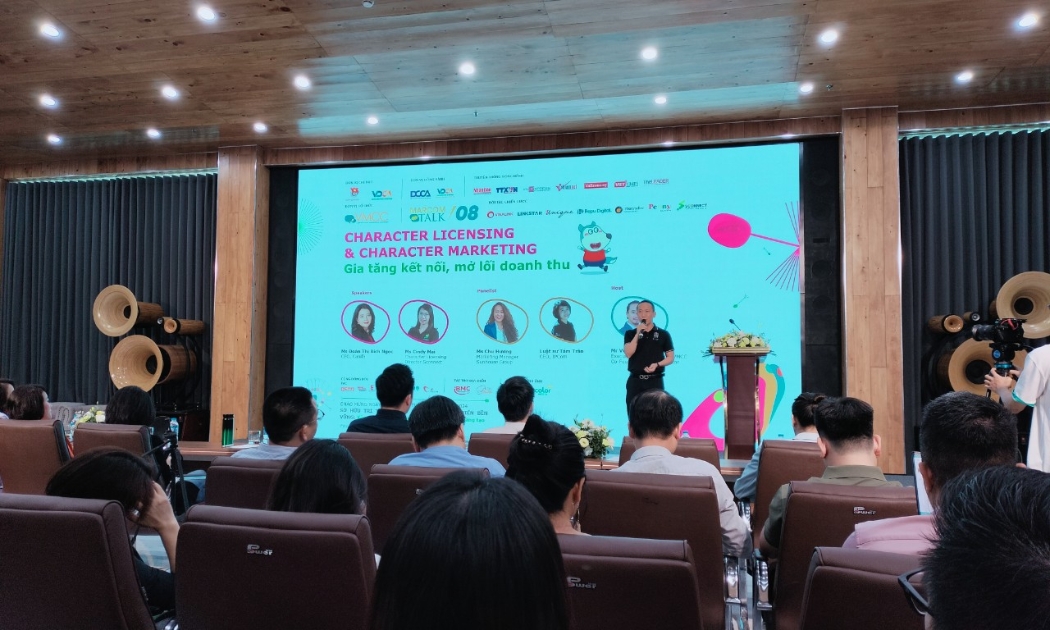 Các chuyên gia chia sẻ tại hội thảo VMCC Marcom Talk #8 với chủ để “Character Licensing & Character Marketing- Gia tăng kết nối, mở lối doanh thu”.